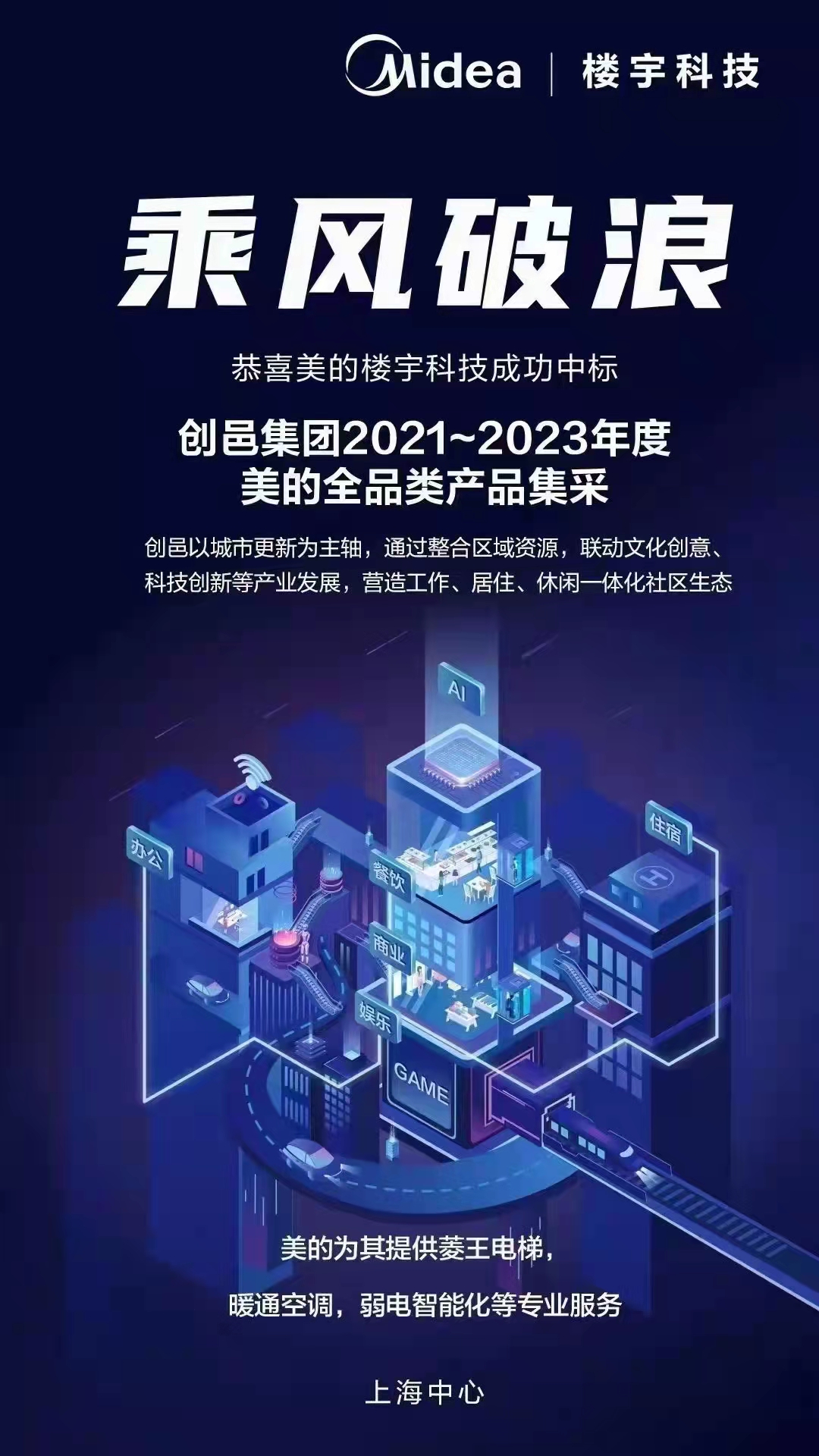 美的楼宇科技与创邑集团达成全品类产品集采合作，推动建筑智能化系统设计升级